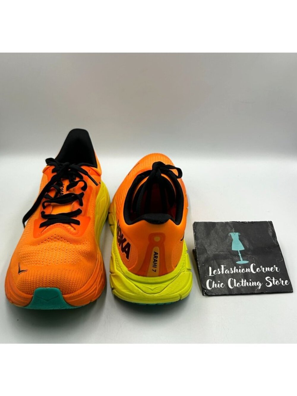 Hoka One One Men’s Orange Yellow Mesh Arahi 7 Running Shoes Size 11 3515 - Picture 10 of 16